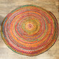 Round Jute and Recycled Cotton Rug - 150 cm