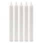 Solid Colour Dinner Candles - Rustic White - Pack of 5