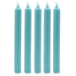 Solid Colour Dinner Candles - Rustic Aqua - Pack of 5