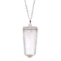 Gemstone Flat Pencil Pendant - Rock Quartz