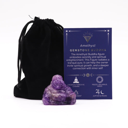 Gemstone Small Buddha - Amethyst