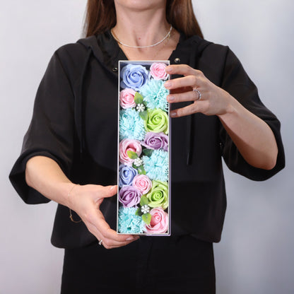 Soap Flowers Long Gift Box – A Timeless Gift of Beauty & Relaxation