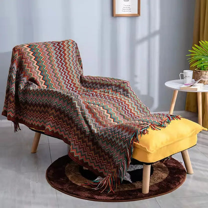 Boho Aztec Woven Blanket – Southwestern Geometric Throw for Cozy & Stylish Living