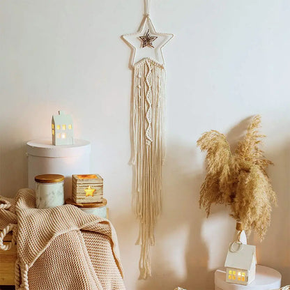 Boho Macrame Dream Catcher – Handmade Wall Hanging for Peaceful Sleep & Positive Energy