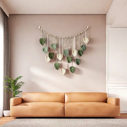 Boho Macrame Leaf Wall Hanging – A Touch of Nature & Serenity for Your Home