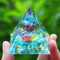 Orgonite Energy Pyramid – Amethyst & Peridot Reiki Chakra Generator