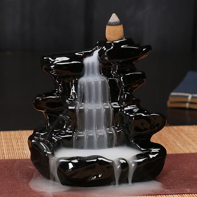 Ceramic Backflow Incense Burner – Zen Home & Meditation Decor