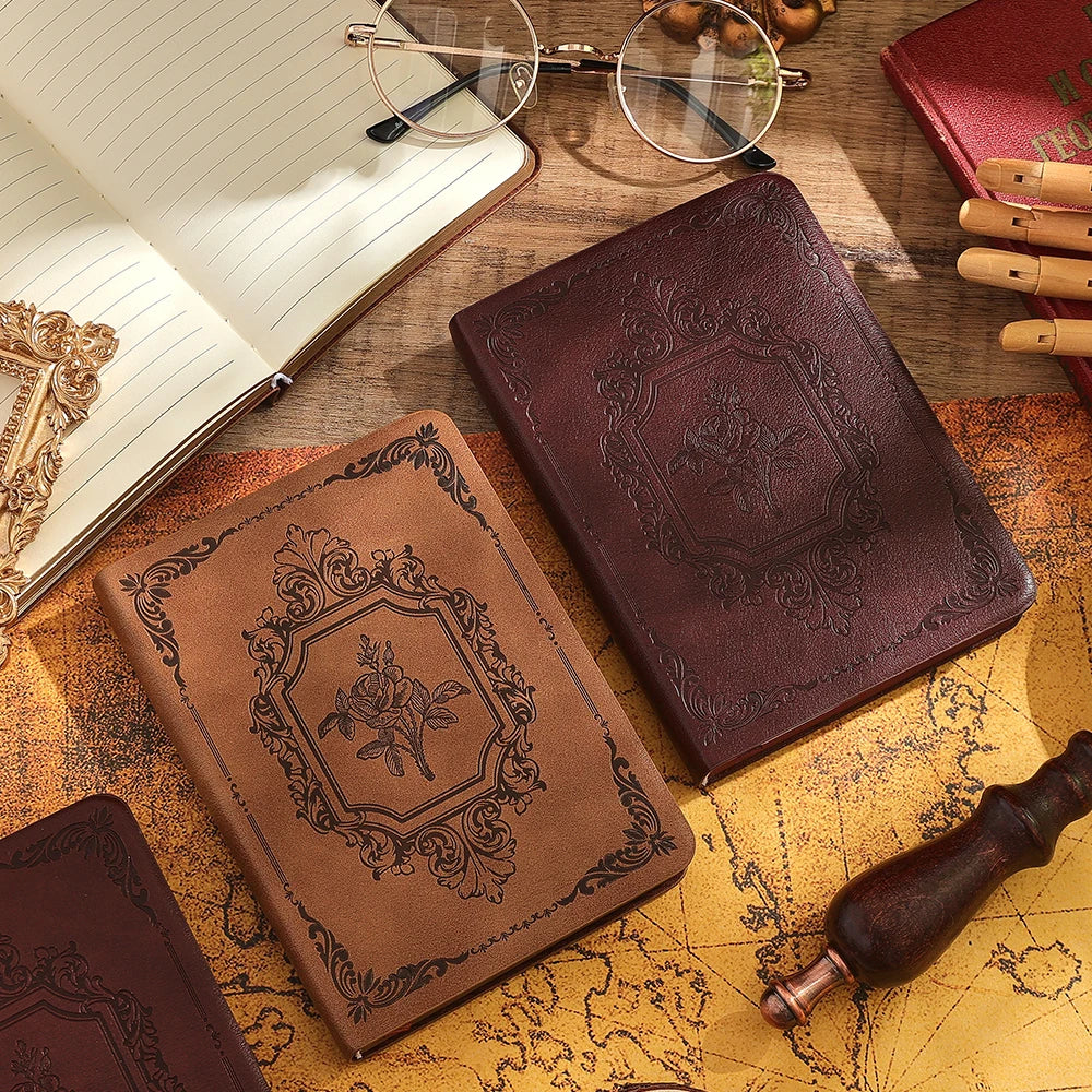 Vintage PU Leather Journal – Elegant & Portable Writing Companion