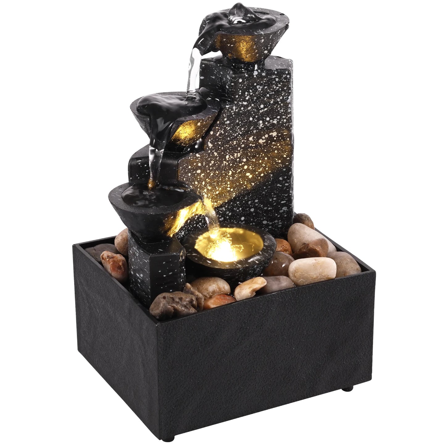 Tabletop Waterfall Fountain – Relaxation & Meditation Décor