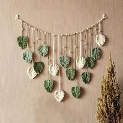 Boho Macrame Leaf Wall Hanging – A Touch of Nature & Serenity for Your Home