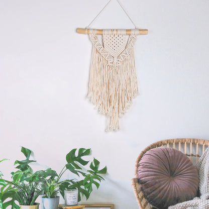 Macrame Woven Wall Hanging – Boho Chic Geometric Art Decor