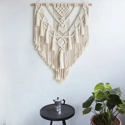 Macrame Woven Wall Hanging – Boho Chic Geometric Art Decor