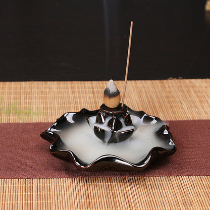 Ceramic Backflow Incense Burner – Zen Home & Meditation Decor