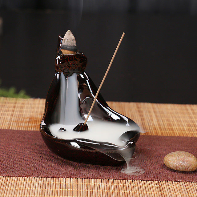 Ceramic Backflow Incense Burner – Zen Home & Meditation Decor