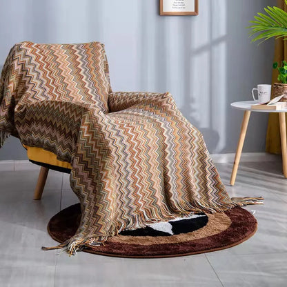 Boho Aztec Woven Blanket – Southwestern Geometric Throw for Cozy & Stylish Living