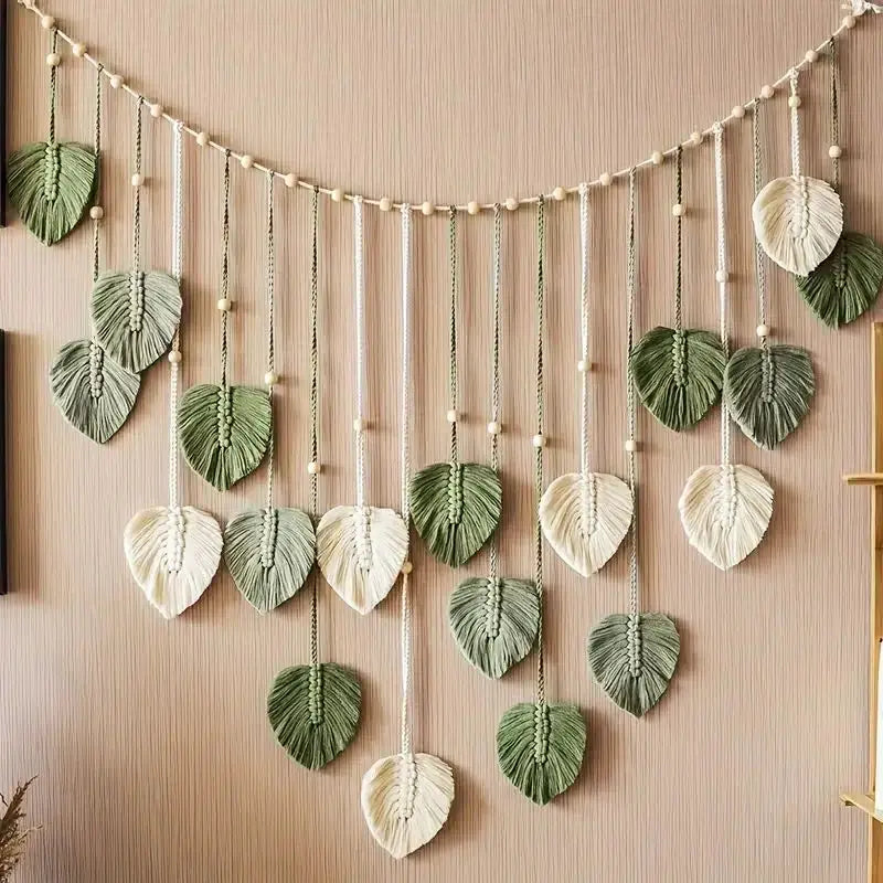 Boho Macrame Leaf Wall Hanging – A Touch of Nature & Serenity for Your Home