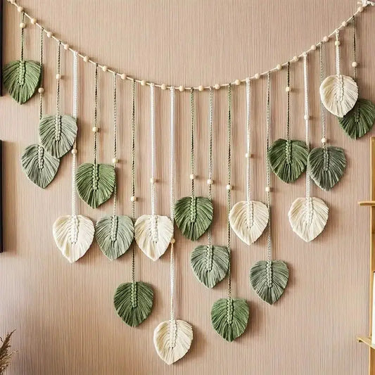 Boho Macrame Leaf Wall Hanging – A Touch of Nature & Serenity for Your Home