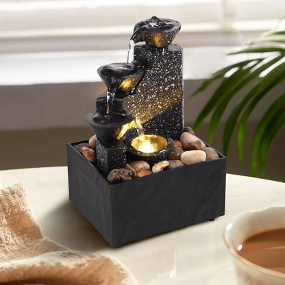 Tabletop Waterfall Fountain – Relaxation & Meditation Décor