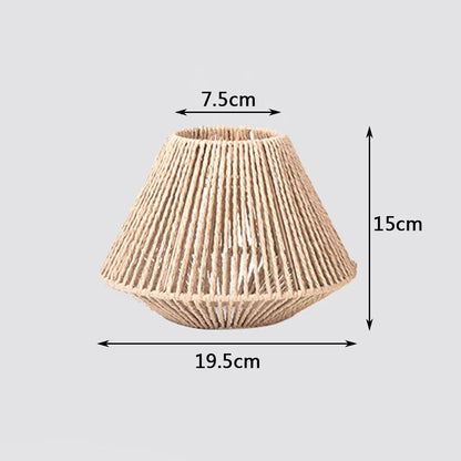 Boho Rattan Geometric Hanging Lamp Shade