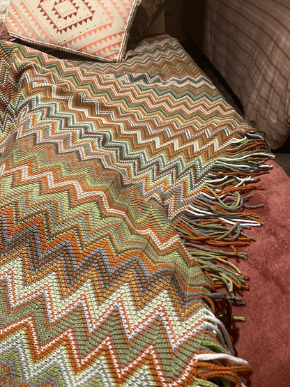 Boho Aztec Woven Blanket – Southwestern Geometric Throw for Cozy & Stylish Living