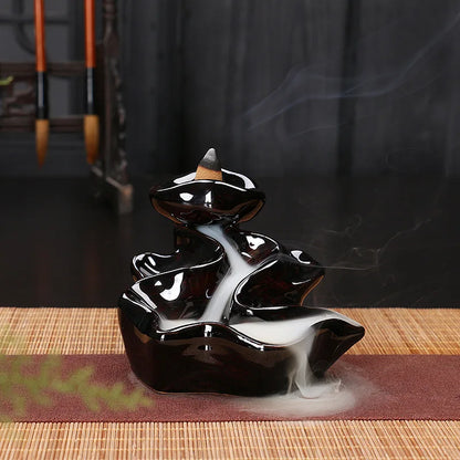 Ceramic Backflow Incense Burner – Zen Home & Meditation Decor