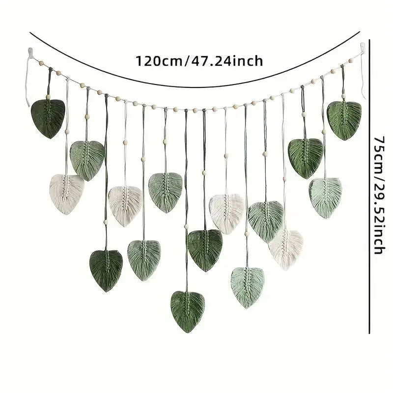 Boho Macrame Leaf Wall Hanging – A Touch of Nature & Serenity for Your Home