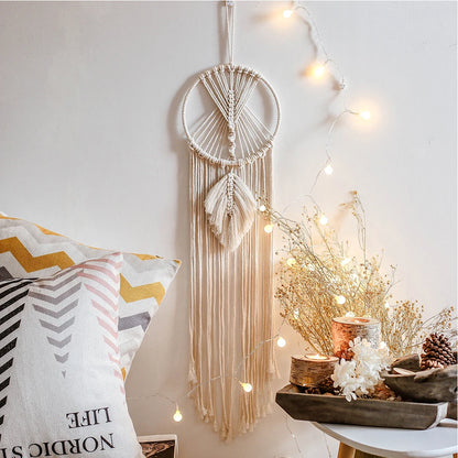 Boho Macrame Dream Catcher – Handmade Wall Hanging for Peaceful Sleep & Positive Energy