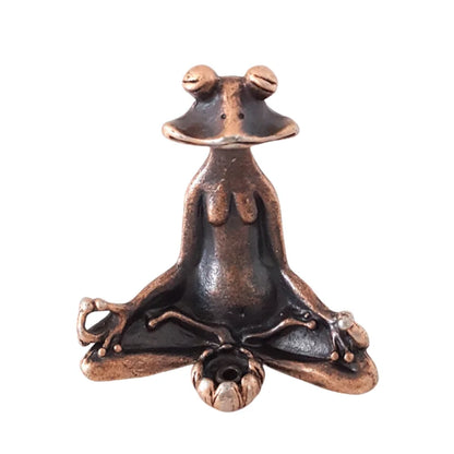 Antique Brass Zen Frog Statue – Meditation & Home Decor