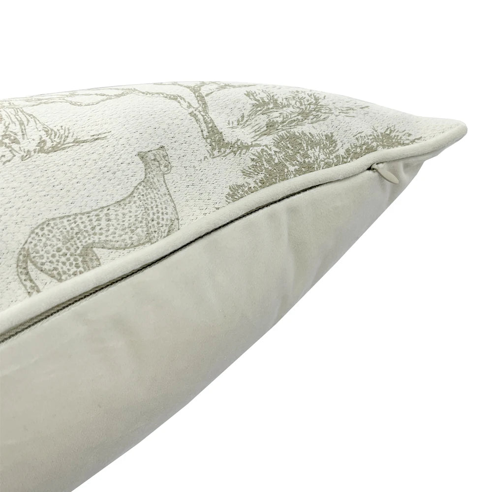 Fashion Print Animal Cushion Cover – Soft Decorative Pillow Case in Beige