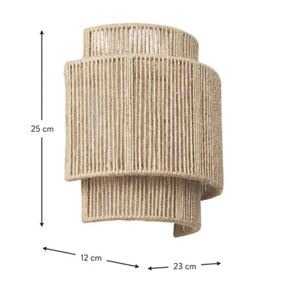 Retro Rattan Weaving Wall Lamp – Handcrafted Elegance for Cozy Spaces