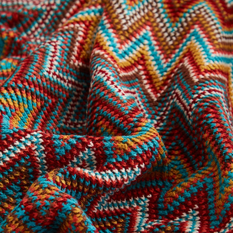 Boho Aztec Woven Blanket – Southwestern Geometric Throw for Cozy & Stylish Living