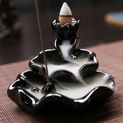 Ceramic Backflow Incense Burner – Zen Home & Meditation Decor