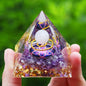 Orgonite Energy Pyramid – Amethyst & Peridot Reiki Chakra Generator