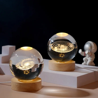 ✨ Galaxy Crystal Ball Night Light – A Mesmerizing Glow for Your Space ✨