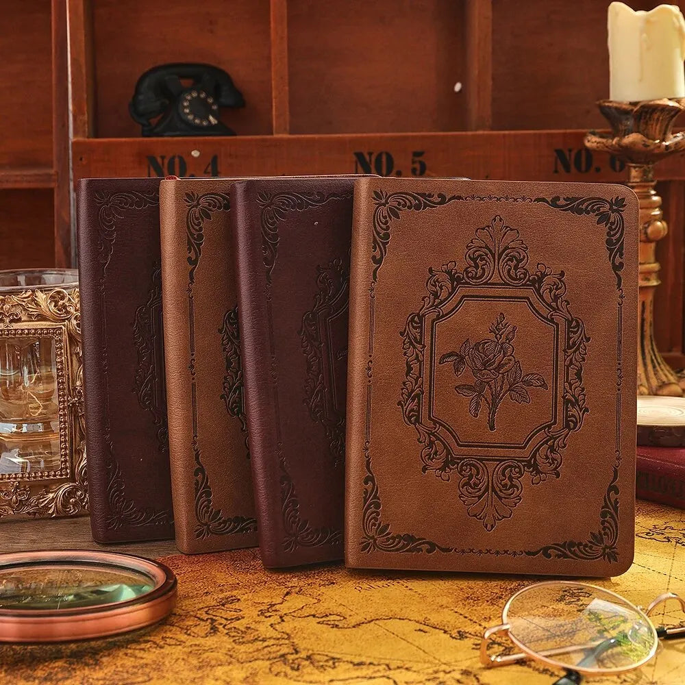 Vintage PU Leather Journal – Elegant & Portable Writing Companion