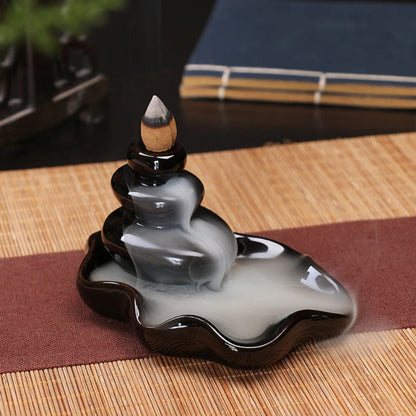 Ceramic Backflow Incense Burner – Zen Home & Meditation Decor