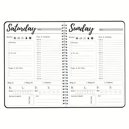 Undated 7-Day Weekly Planner – Stay Organized & On Track