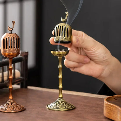 Golden Finch Palace Lamp Alloy Incense Burner