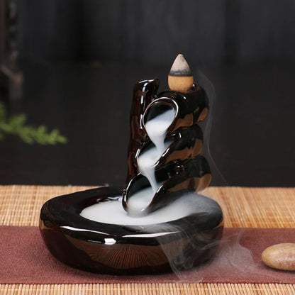 Ceramic Backflow Incense Burner – Zen Home & Meditation Decor