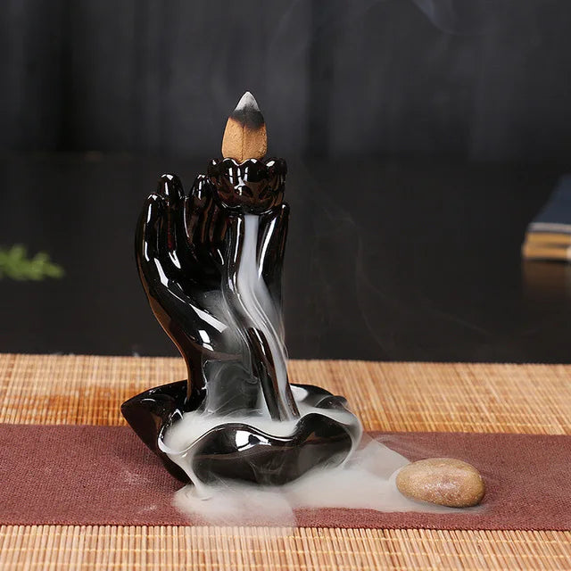 Ceramic Backflow Incense Burner – Zen Home & Meditation Decor