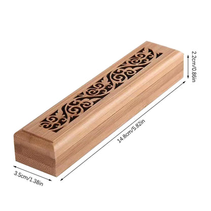 Natural Bamboo Incense Burner & Storage Box – Aromatherapy Essentials